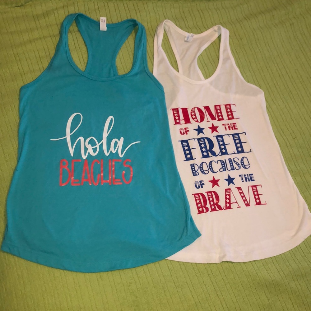 Hardly worn Summer tank tops